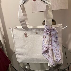 SOLD- Victoria's Secret Large Canvas bag with scarf Brand New